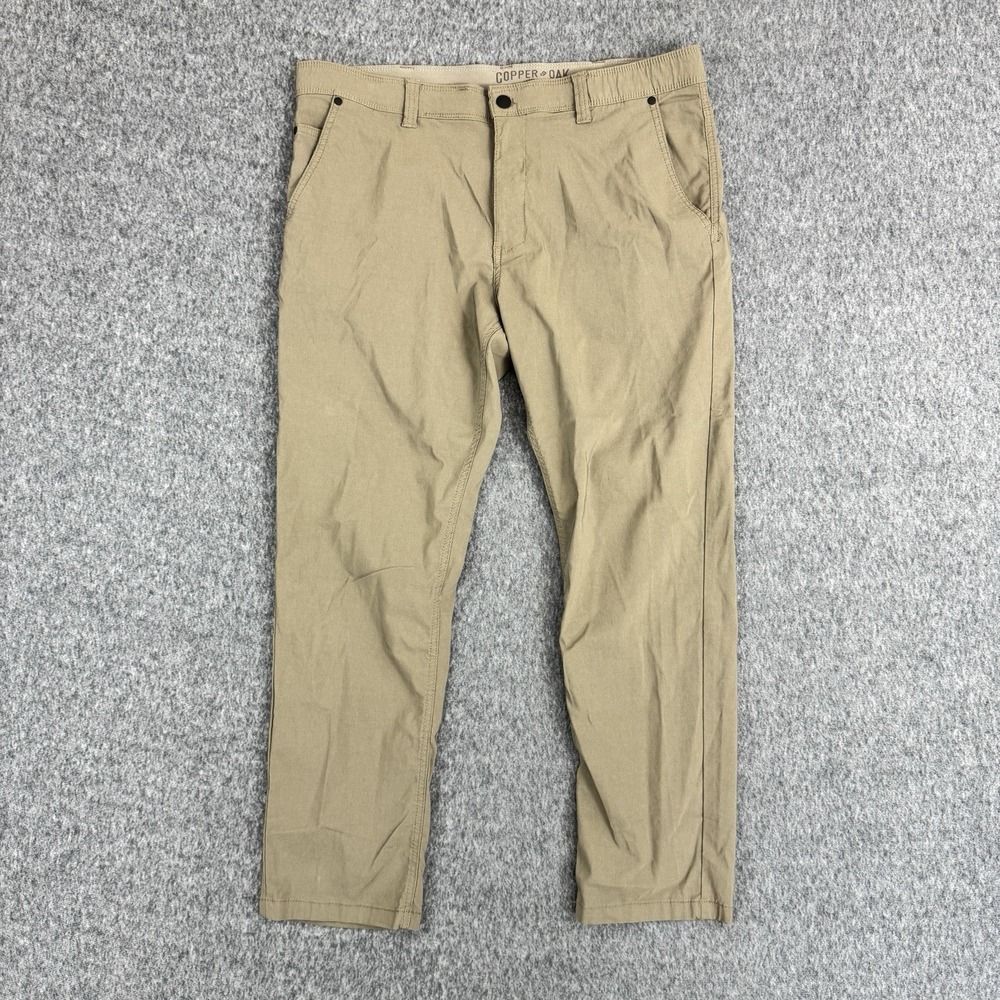 Copper & Oak Supply Chino Performance Stretch Tech‎ Olive Men 38x30 Golf Style